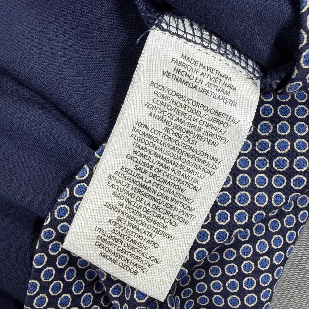 Polo Ralph Lauren Men's XXL Classic Fit Long Sleeve Cotton Polo Blue Dot Print